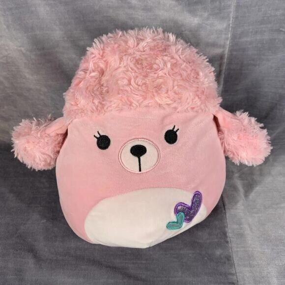 Squishmallows 8Chloe the Pink Poodle Plush Stuffed Animal Hearts Valentine - Picture 1 of 7
